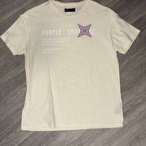 Purple Brand Men's Cream Graphic Tee